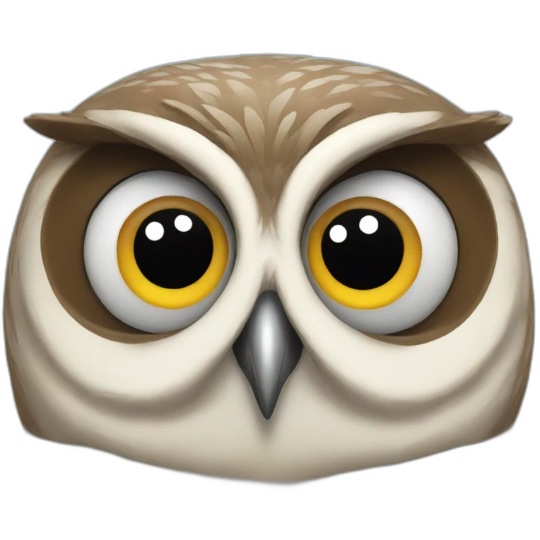 Owl shocked emoji