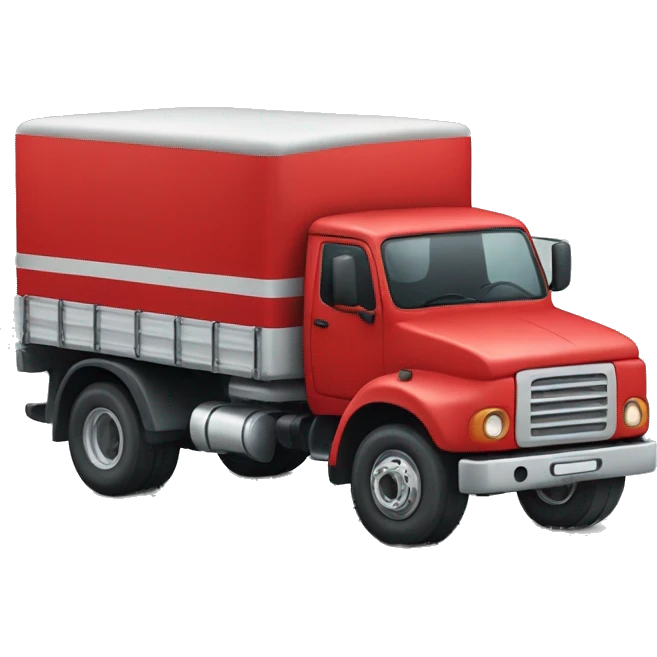 red lorry emoji