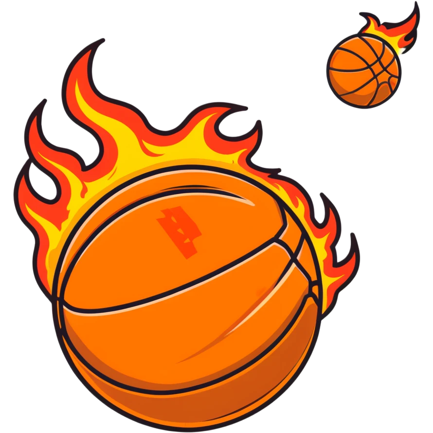 basketball on fire emoji