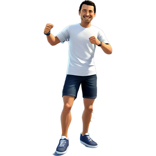 smiling boy in casual outfit emoji