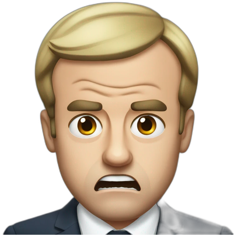emmanuel macron angry emoji