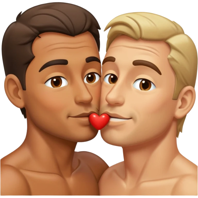 gay guys kissing emoji
