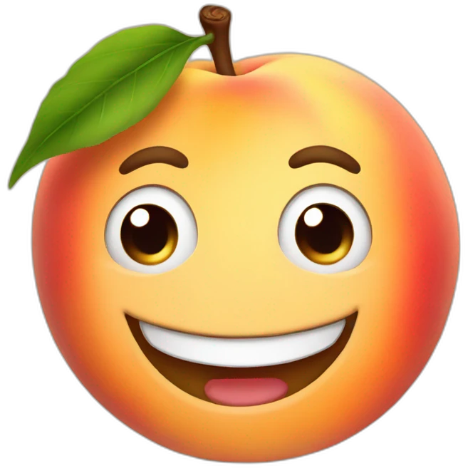 Happy peach emoji