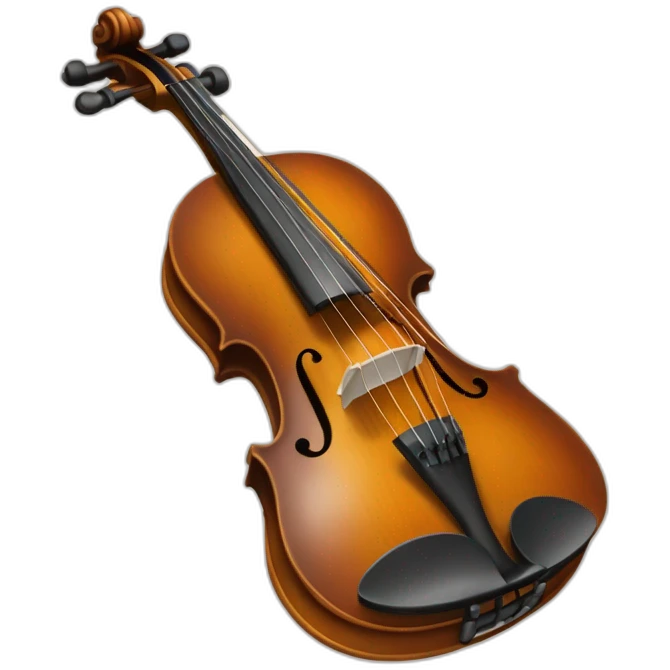 a two-stringed bowed instrument with a lower register than violin emoji