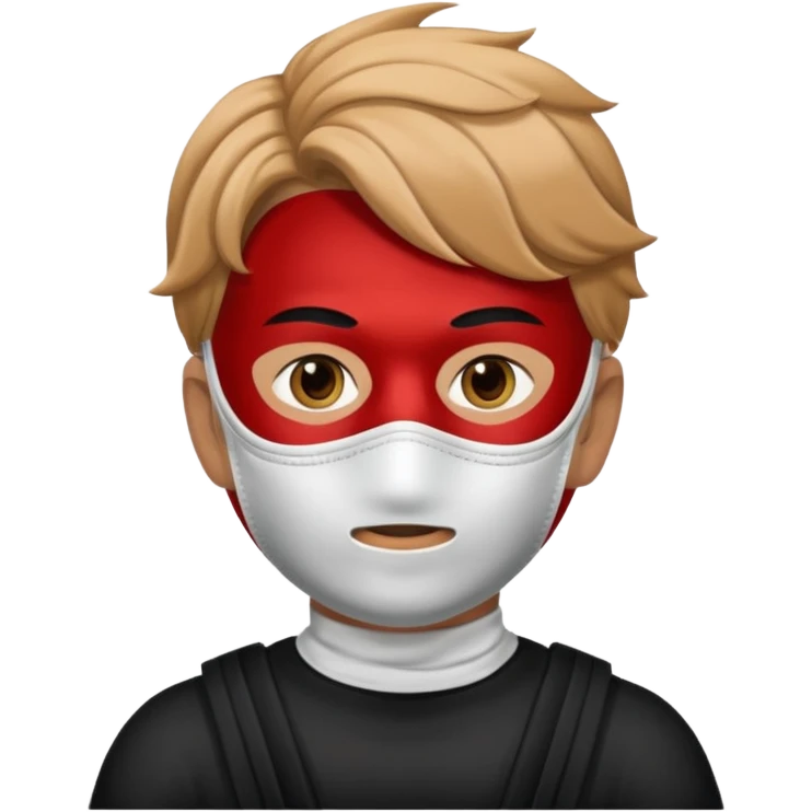 Boy wearing mask emoji