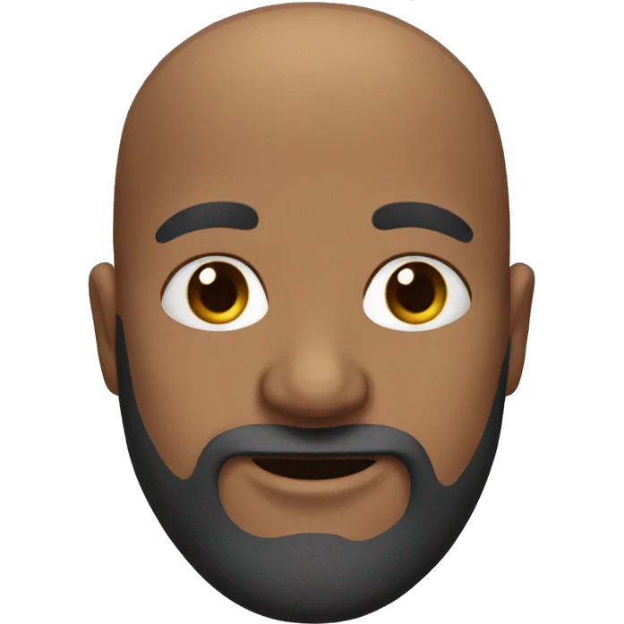 Bald man with a bow emoji