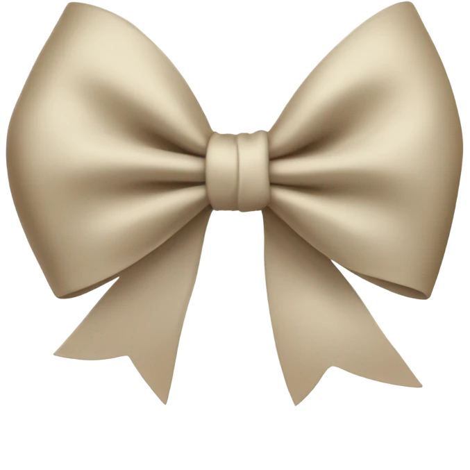 beige bow emoji