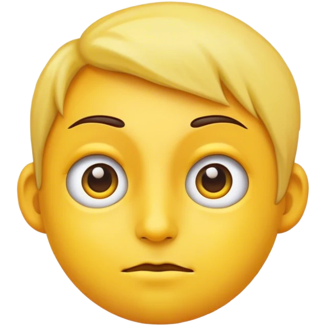 An emoji turned to the side, side eying someone emoji