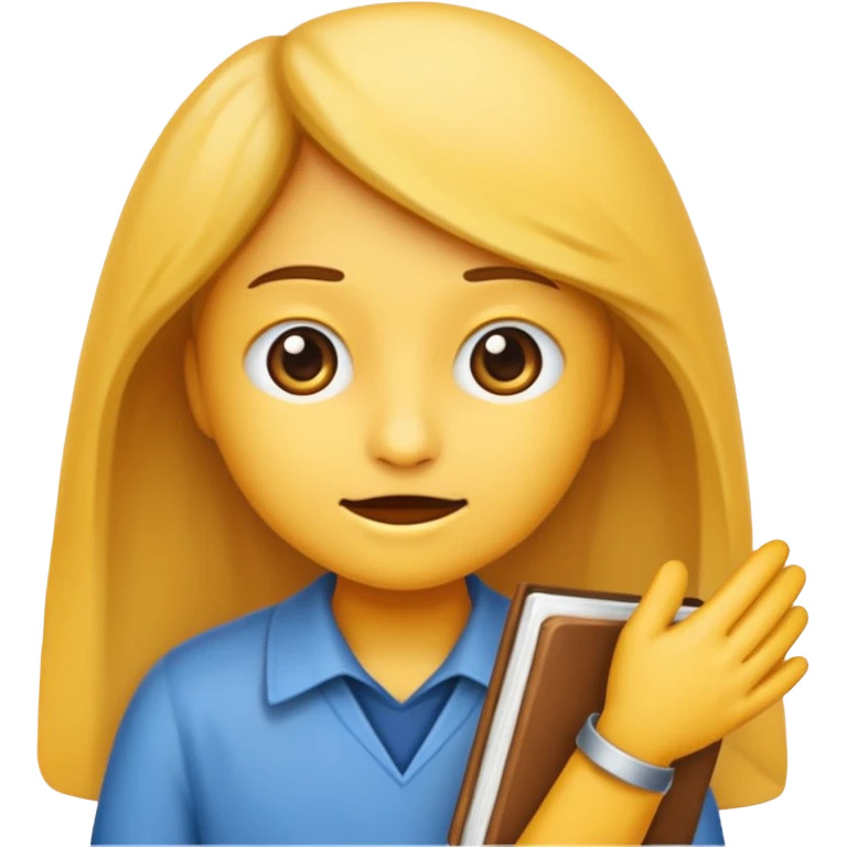 An emoji where the students needs help emoji