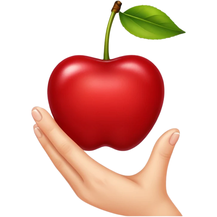 a cherry pinched between two fingers emoji