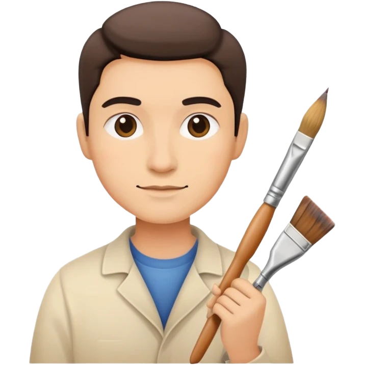 Artist painter with paintbrush emoji