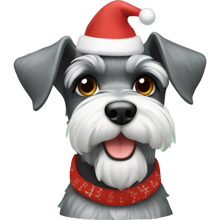 Schnauzer with Christmas vibes  emoji