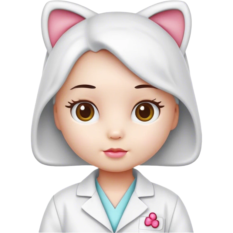 Hello Kitty as a scientist emoji