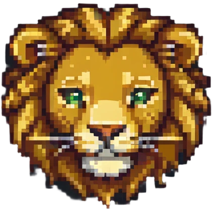 simple cute lion face emoji