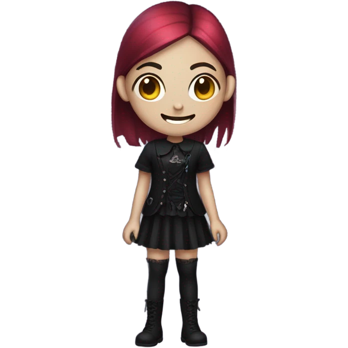 smiling girl in horror theme emoji
