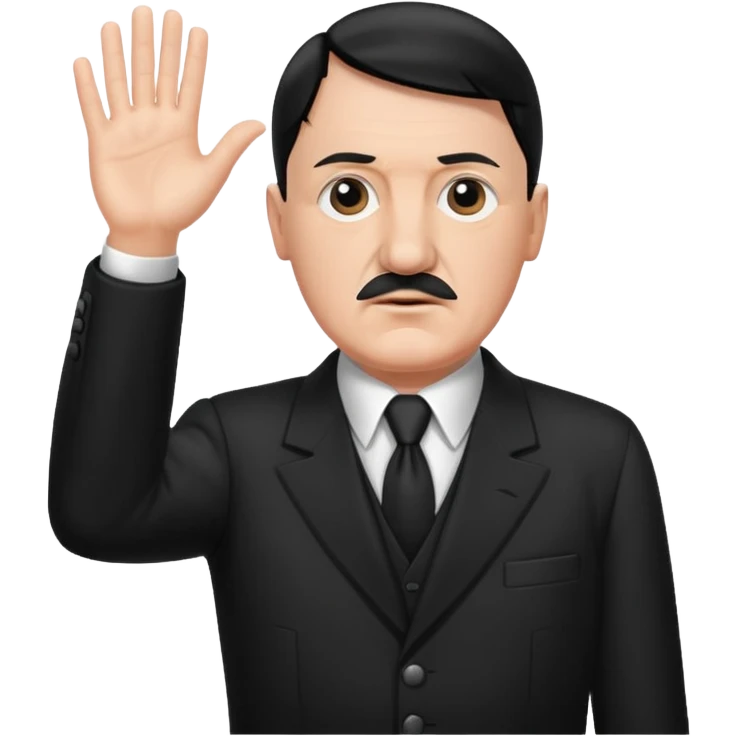 Hitler with arm straight raised emoji
