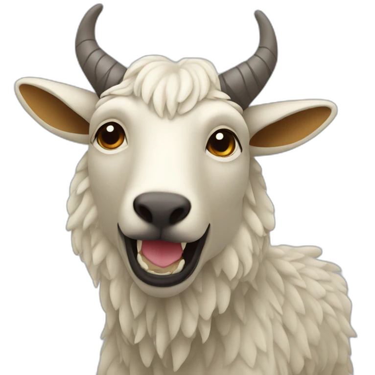 Cabra alebrije con cara de oso emoji