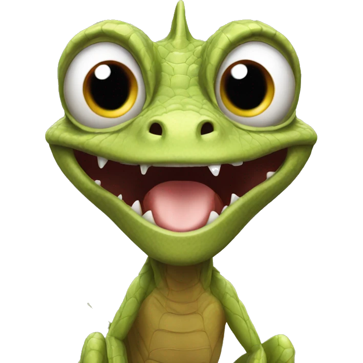 spider lizard laughing with big eyes emoji