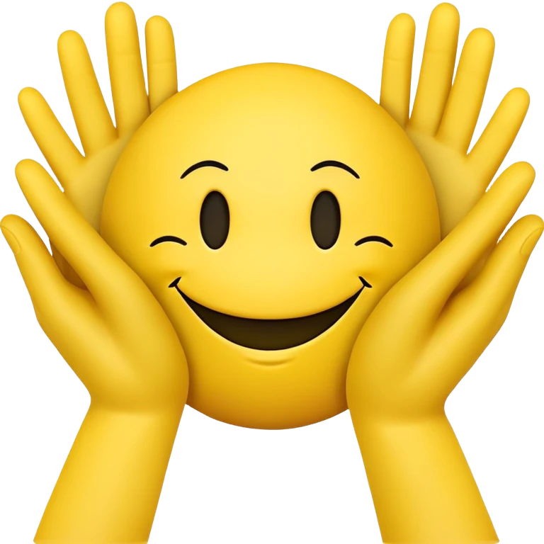 smiley face but covered with hands emoji