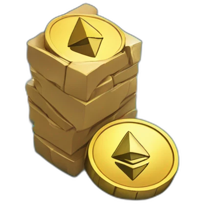Ethereum coin on planet globe 1 coin  emoji