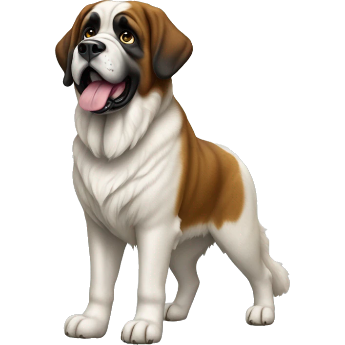 st bernard dog, full body,side view emoji