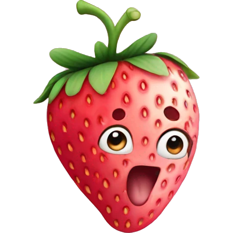 Pink strawberry  emoji