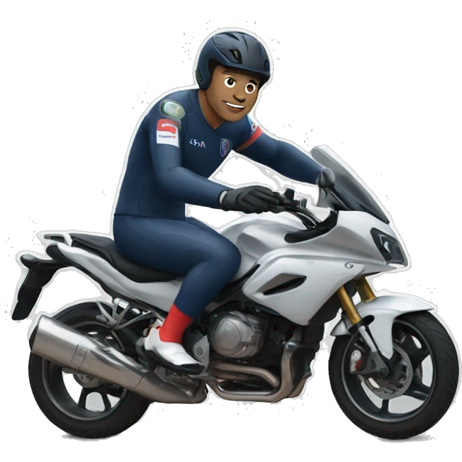 mbappé sur une moto emoji