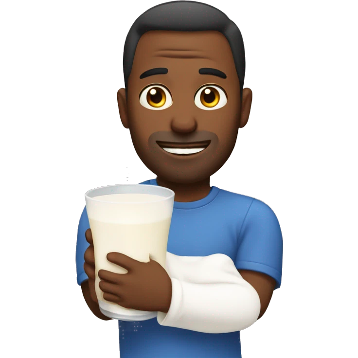 Dad with milk emoji