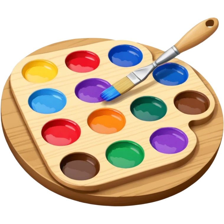 painted palette and brush emoji emoji