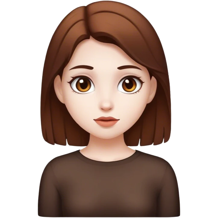 White brown hair girl posing emoji