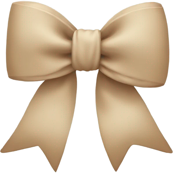 Beige bow emoji