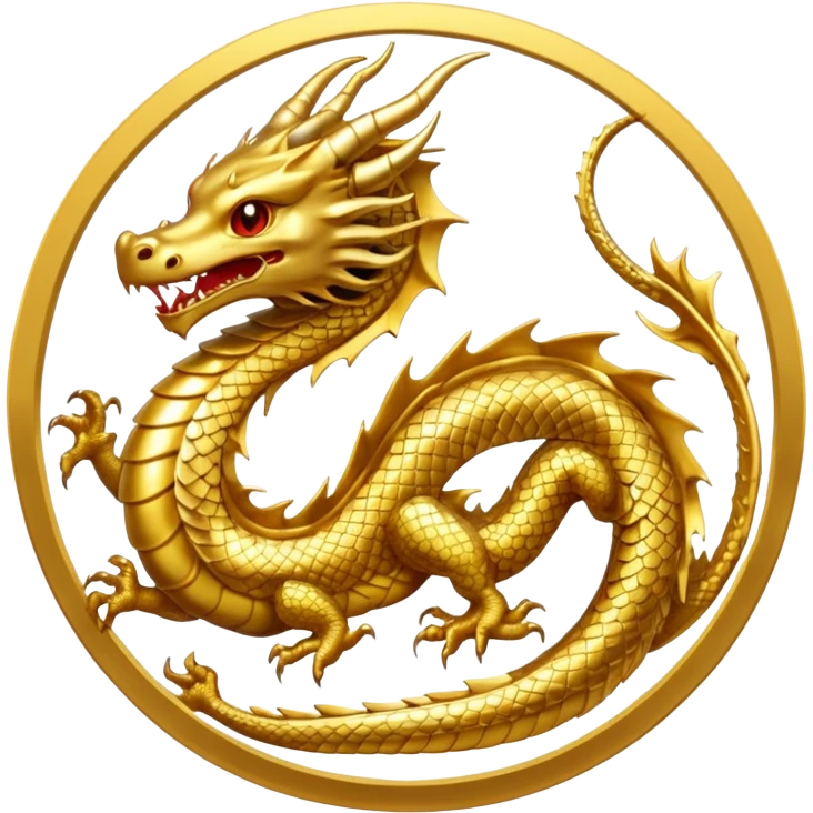 make the dragon circling this japanese symbol 滅 emoji