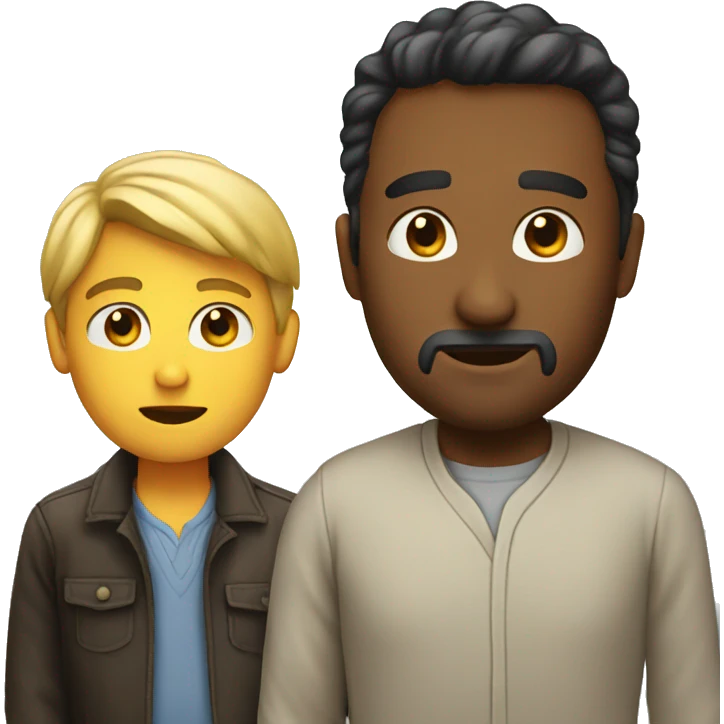 man talking to stranger emoji