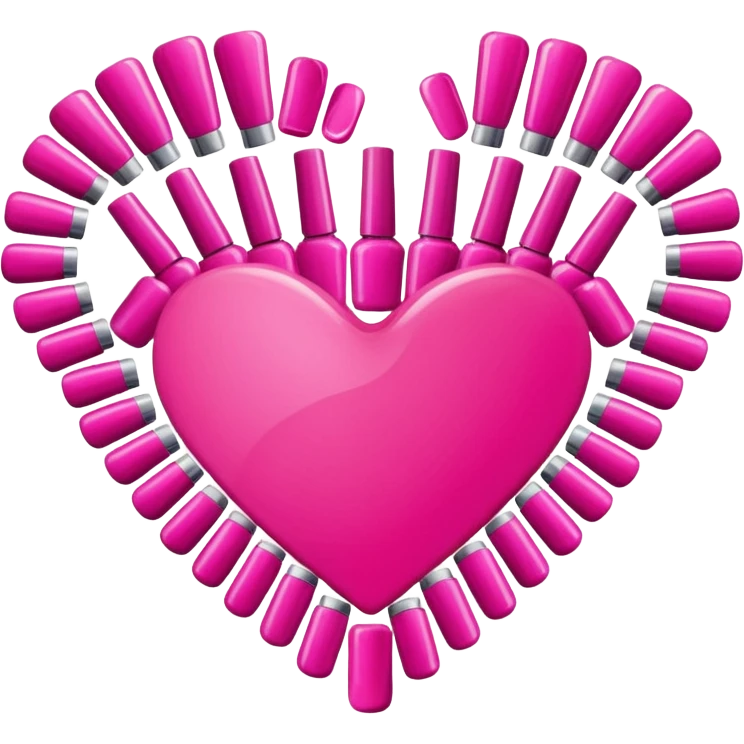 Create an icon using things you would find in a nail salon; use pink tones. emoji