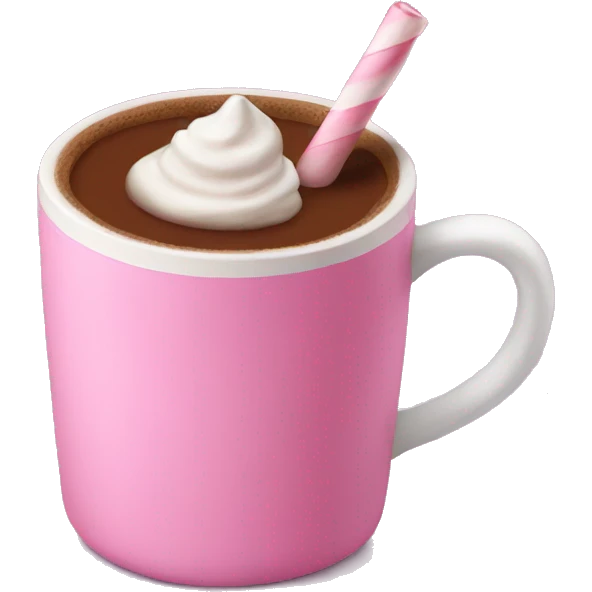 Pink hot chocolate  emoji