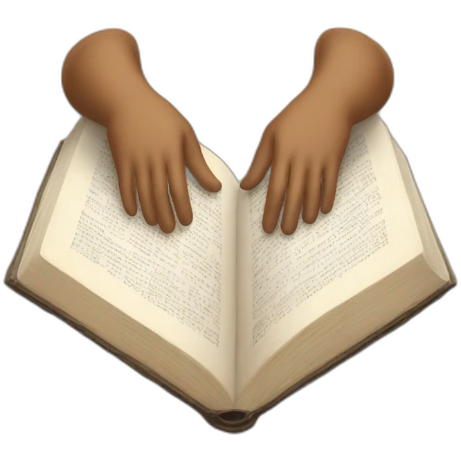 Giant Hands holding bible emoji