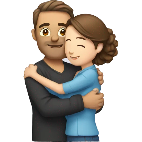 Husband hugging wife emoji