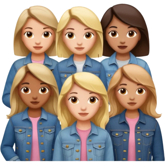girls in jean jackets emoji