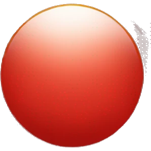 Dark red round sun emoji