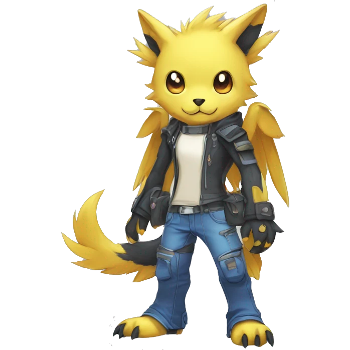  kawaii cool edgy Digimon-Fakemon-animal full body emoji