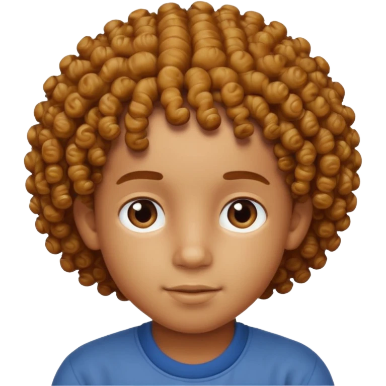 Curly, dominican boy, Phototype III emoji