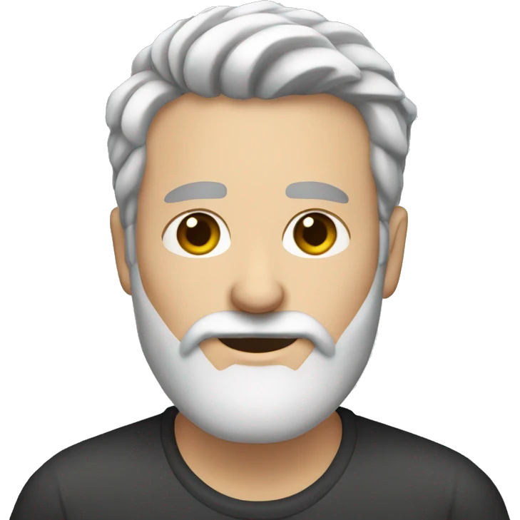 50 white male with black and grey beard emoji