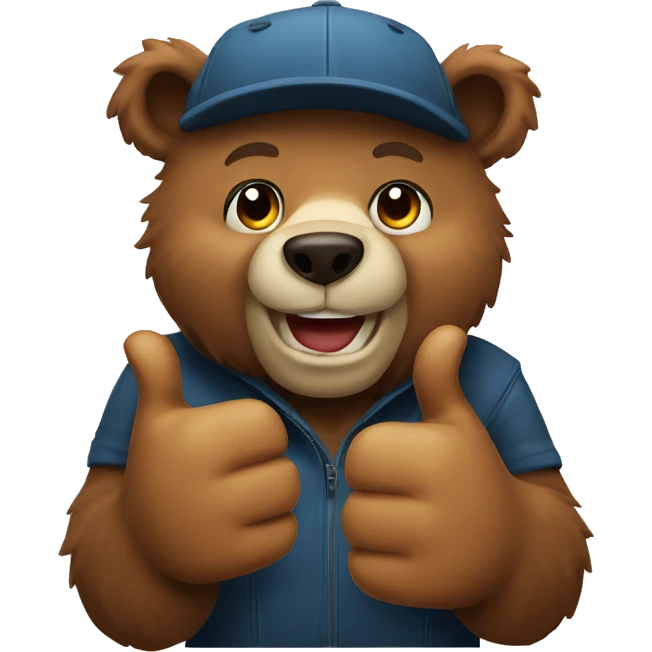 Bear giving a thumbs up emoji