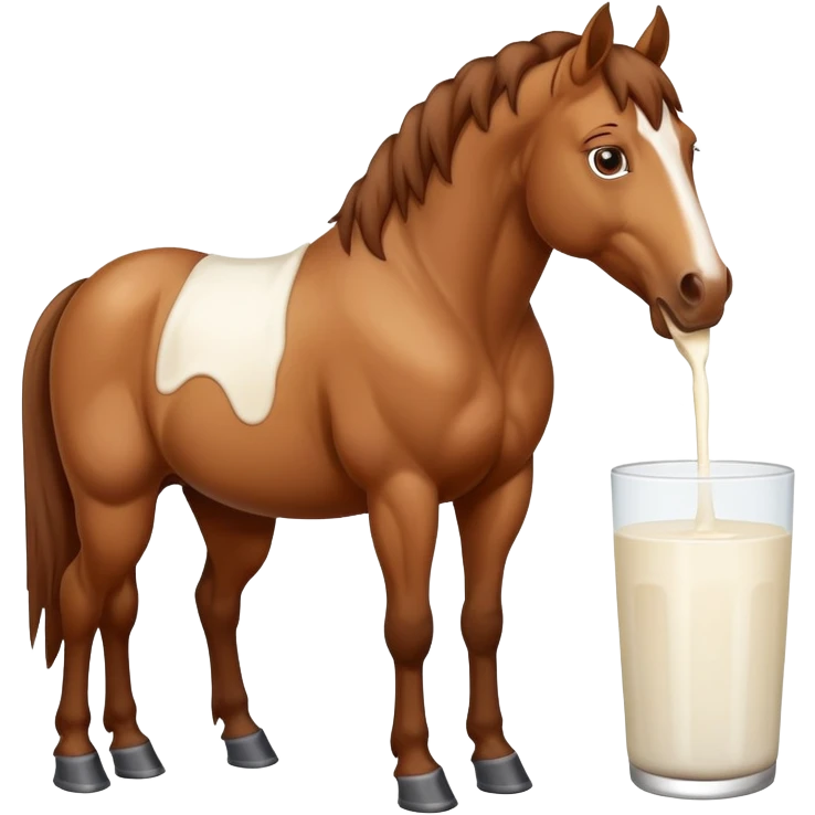 horse with milk emoji