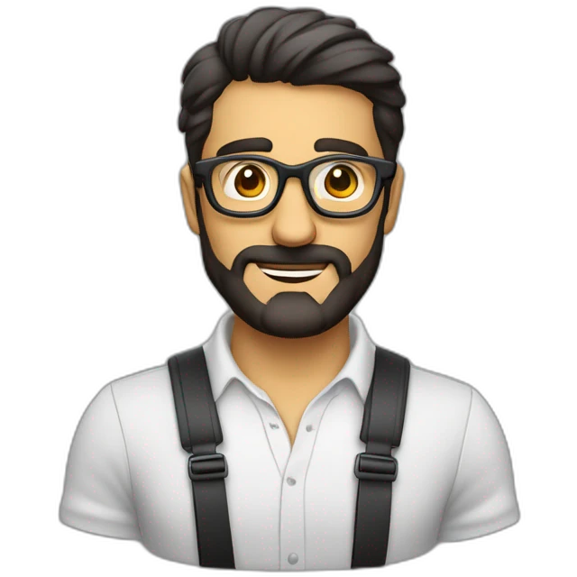 Hombre calvo nariz grande y gafas emoji