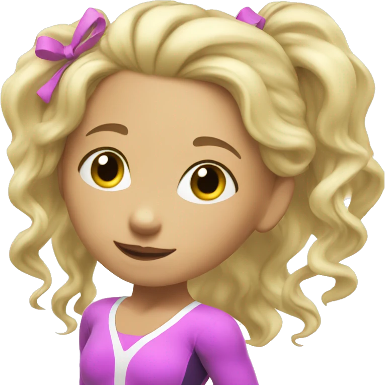Smart gymnastics girl blonde emoji