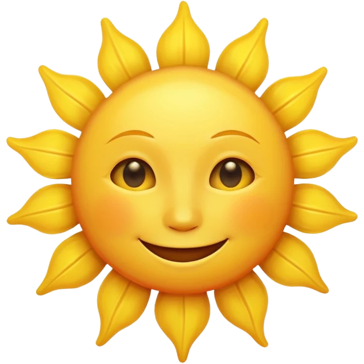 A happy sun emoji emoji