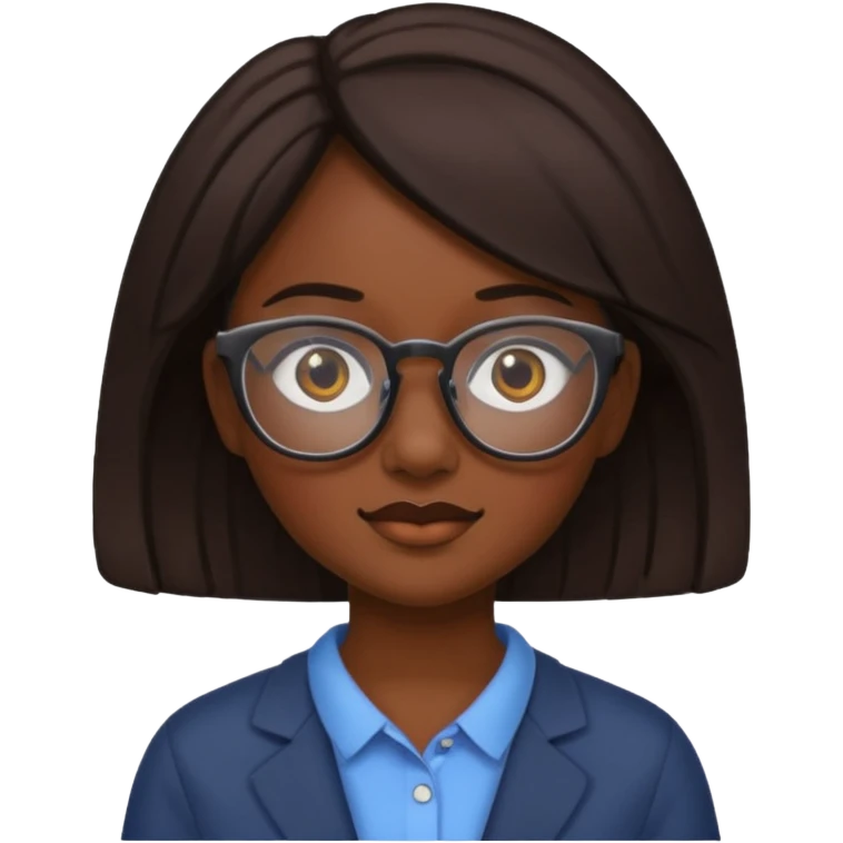 de una chica morena con lentes emoji