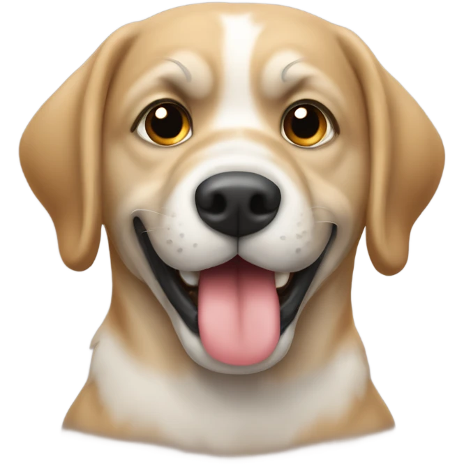 Perro enojado persiguiendo a alguien emoji