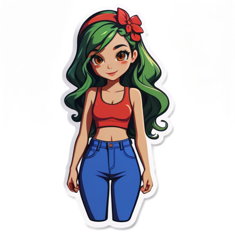 Hot girl with vines for an outfit  emoji